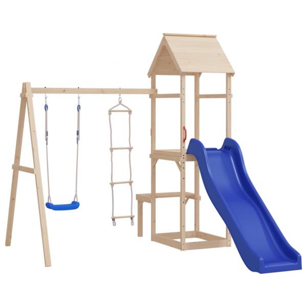 ARDEBO.de -    Schaukelsitz mit Seilleiter Blau 37x15 cm PE
