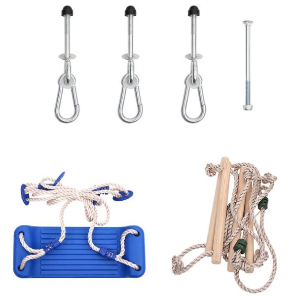    Schaukelsitz mit Seilleiter Blau 37x15 cm PE
