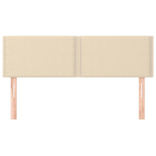 Kopfteile 2 Stk. Creme 72x5x78/88 cm Stoff