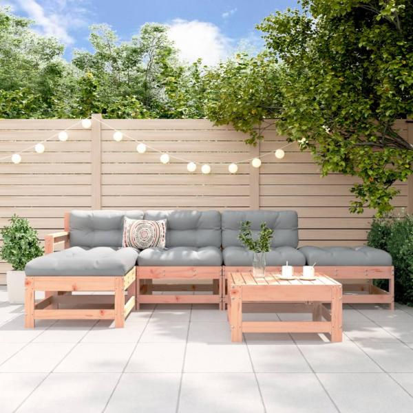 ARDEBO.de - 6-tlg. Garten-Lounge-Set Massivholz Douglasie