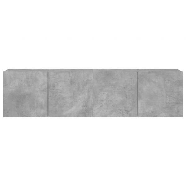 TV-Wandschränke 2 Stk. Betongrau 80x30x41 cm
