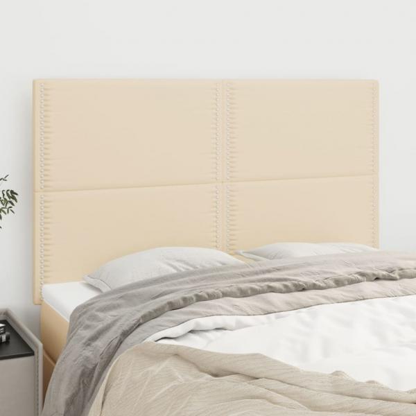 ARDEBO.de - Kopfteile 4 Stk. Creme 72x5x78/88 cm Stoff