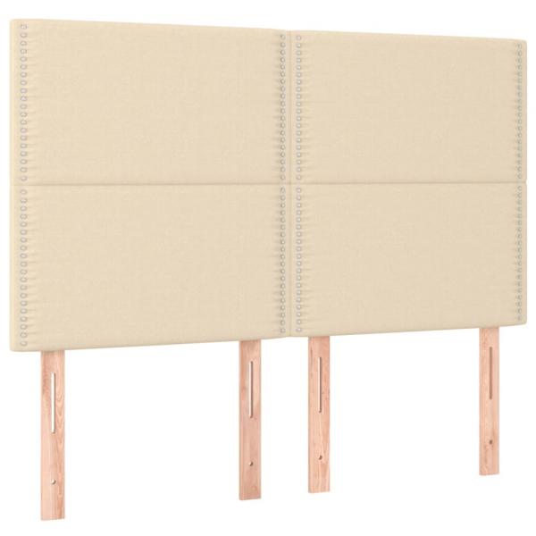 Kopfteile 4 Stk. Creme 72x5x78/88 cm Stoff