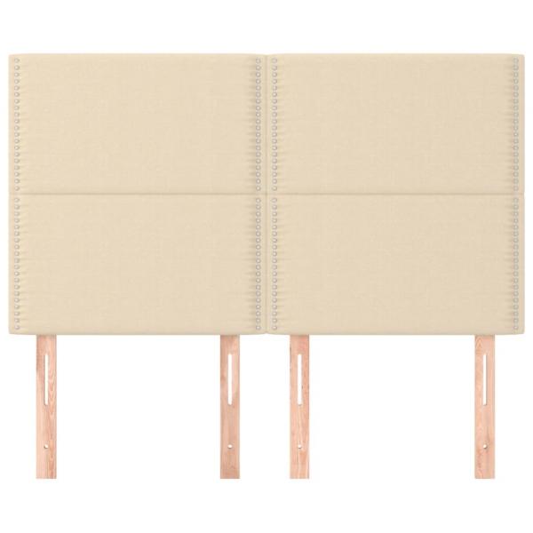 Kopfteile 4 Stk. Creme 72x5x78/88 cm Stoff