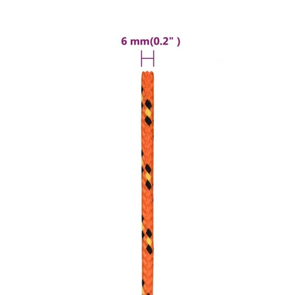 Bootsseil Orange 6 mm 50 m Polypropylen