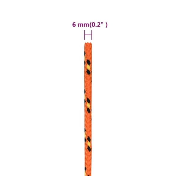 Bootsseil Orange 6 mm 50 m Polypropylen