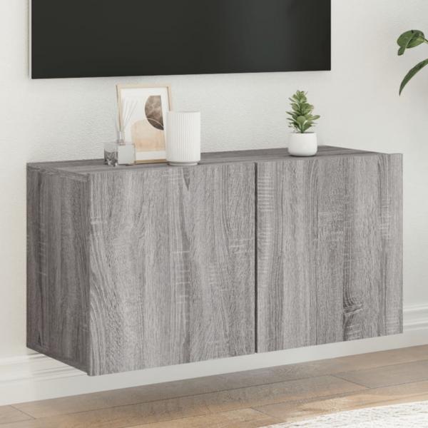 ARDEBO.de - TV-Wandschrank Grau Sonoma 80x30x41 cm