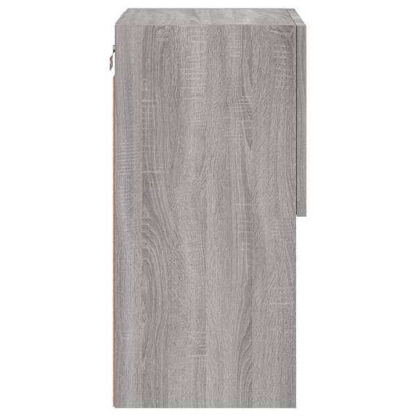 TV-Schrank mit LED-Leuchten Grau Sonoma 30,5x30x60 cm