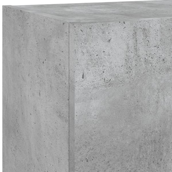 TV-Schrank mit LED-Leuchten Betongrau 40,5x30x90 cm