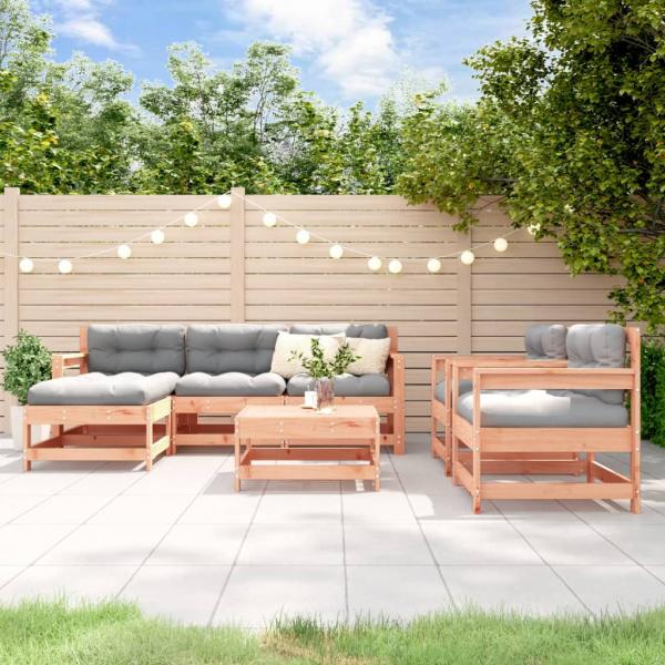 ARDEBO.de - 7-tlg. Garten-Lounge-Set Massivholz Douglasie
