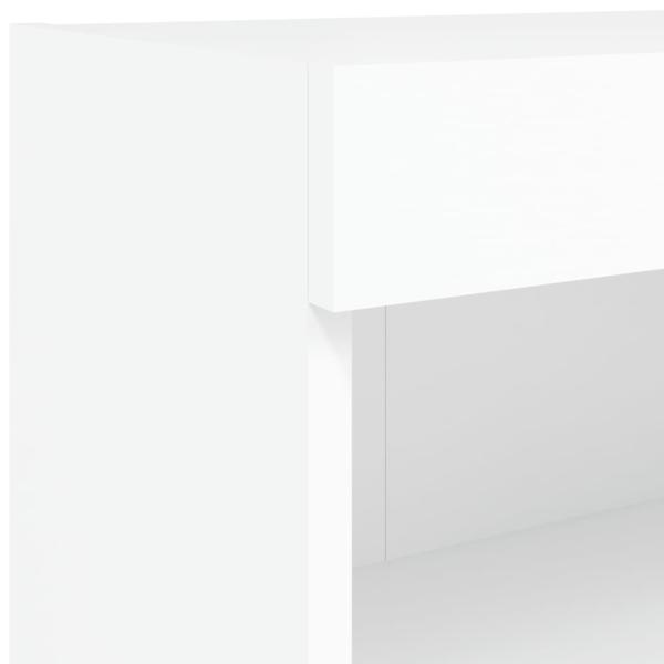 TV-Schrank mit LED-Leuchten Weiß 80x30x30 cm