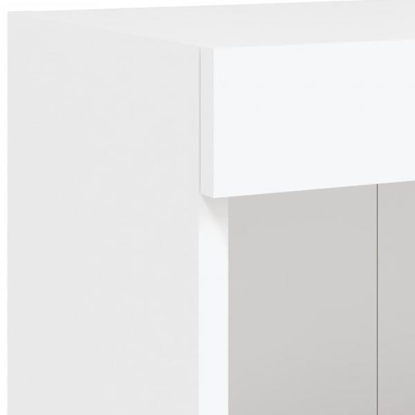 TV-Schrank mit LED-Leuchten Weiß 100x30x30 cm