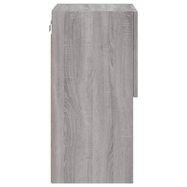 TV-Schränke mit LED-Leuchten 2 Stk. Grau Sonoma 30,5x30x60 cm