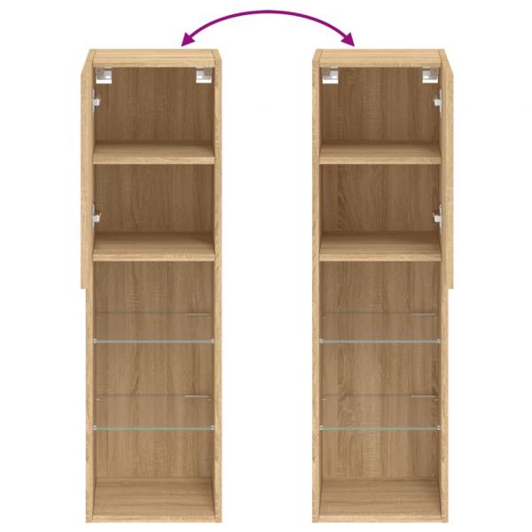 TV-Schrank mit LED-Leuchten Sonoma-Eiche 30,5x30x102 cm