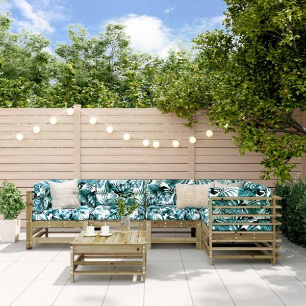 ARDEBO.de - 6-tlg. Garten-Lounge-Set Imprägniertes Kiefernholz