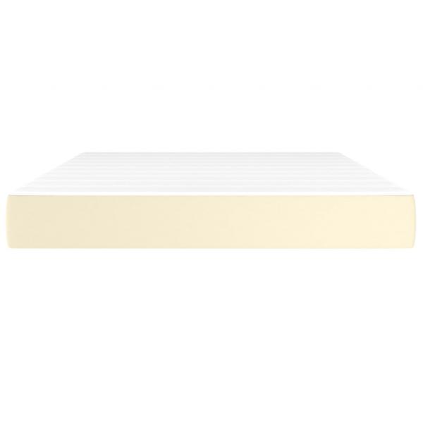 ARDEBO.de - Taschenfederkernmatratze Creme 140x190x20 cm Kunstleder