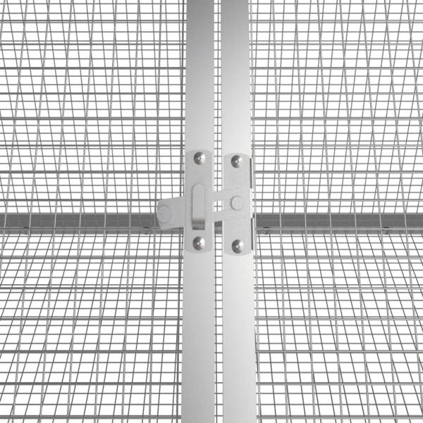 Kaninchenkäfig Anthrazit 302,5x80,5x71 cm Verzinkter Stahl