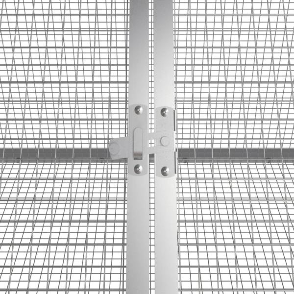 Kaninchenkäfig Anthrazit 403,5x80,5x71 cm Verzinkter Stahl