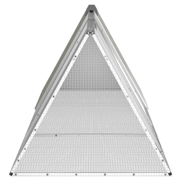 Kaninchenkäfig Grau 302,5x80,5x71 cm Verzinkter Stahl