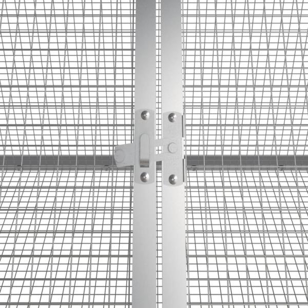 Kaninchenkäfig Grau 302,5x80,5x71 cm Verzinkter Stahl