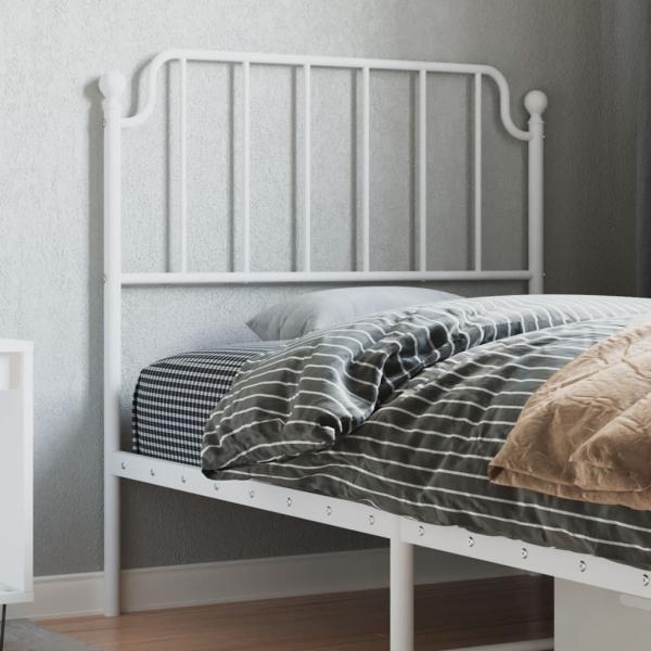 ARDEBO.de - Kopfteil Metall Weiß 90 cm