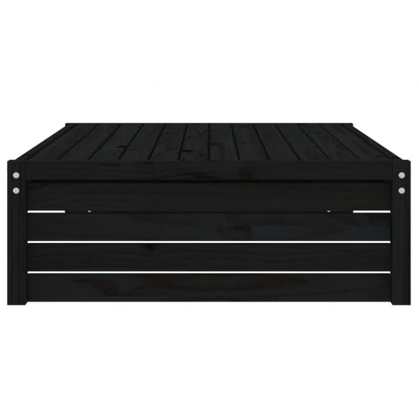 Gartenhocker Schwarz 120x80 cm Massivholz Kiefer