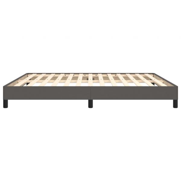Bettgestell Grau 160x200 cm Kunstleder
