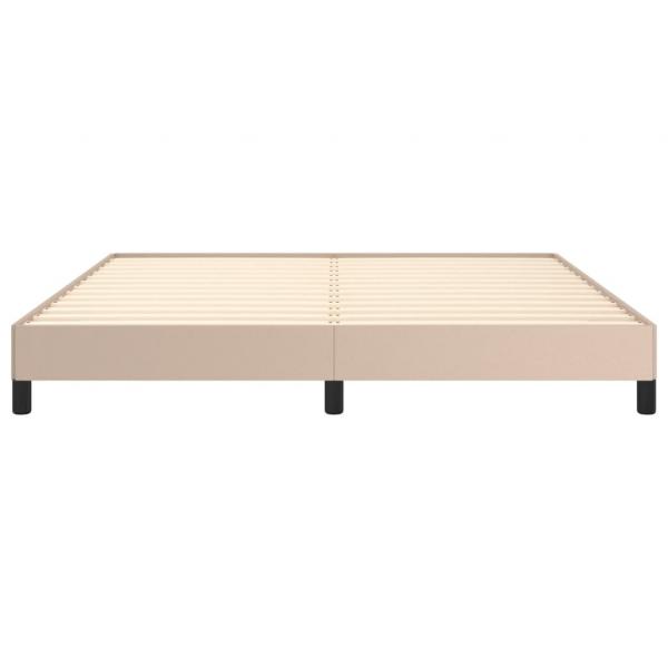 Bettgestell Cappuccino-Braun 160x200 cm Kunstleder
