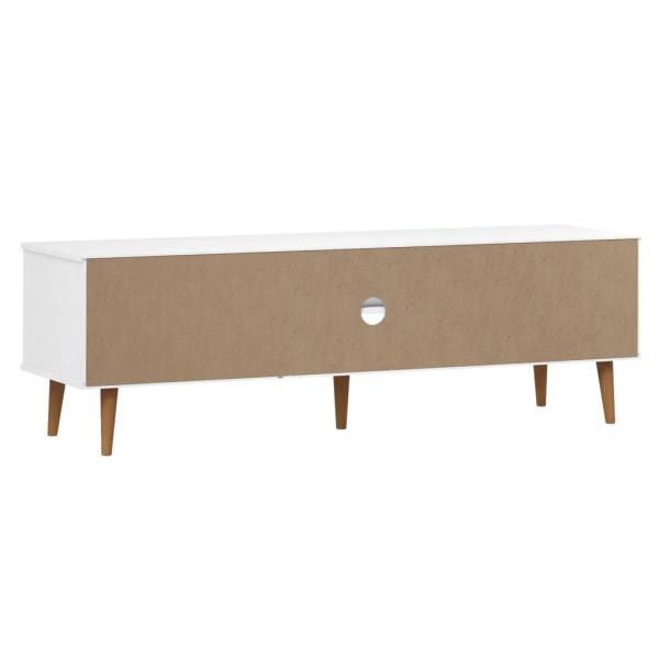 TV-Schrank MOLDE Weiß 158x40x49 cm Massivholz Kiefer