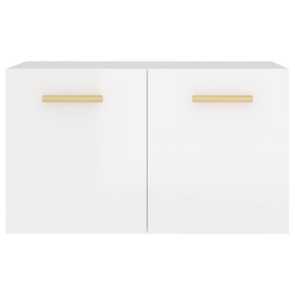 Wandschrank Hochglanz-Weiß 60x36,5x35 cm Holzwerkstoff