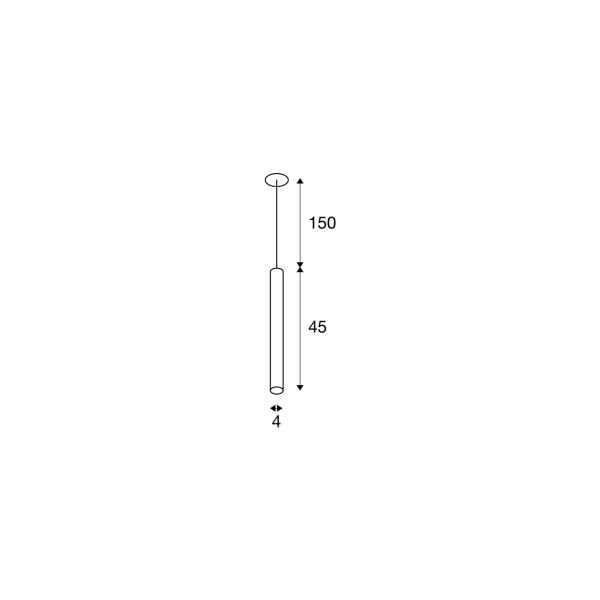 SLV HELIA 40 Pendelleuchte, LED, 3000K, rund, schwarz, Einbauversion (158410)