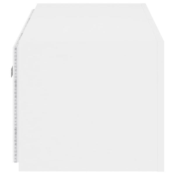 TV-Wandschrank mit LED-Leuchten Weiß 100x35x31 cm