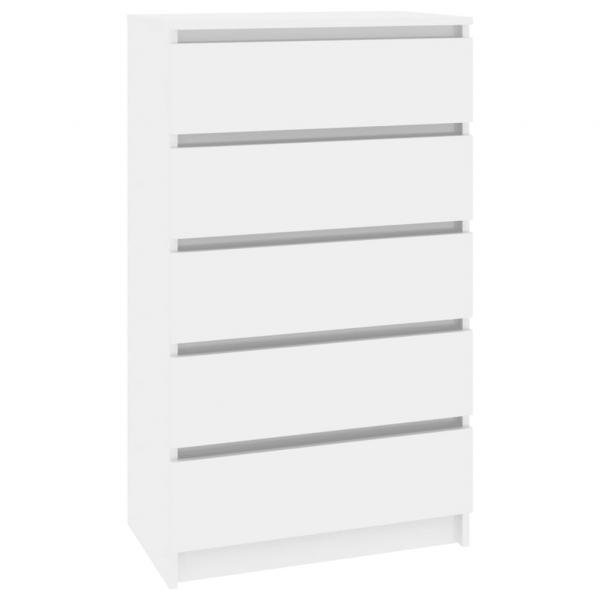 Schubladenschrank Hochglanz-Weiß 60x36x103 cm Holzwerkstoff