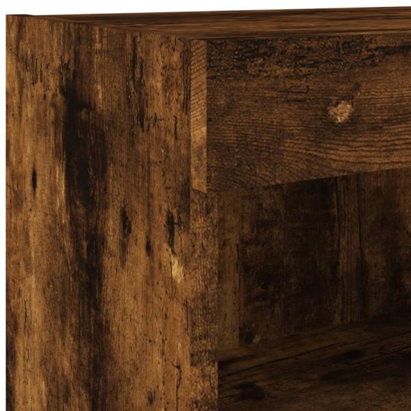 TV-Wandschrank mit LED-Leuchten Räuchereiche 60x30x40 cm