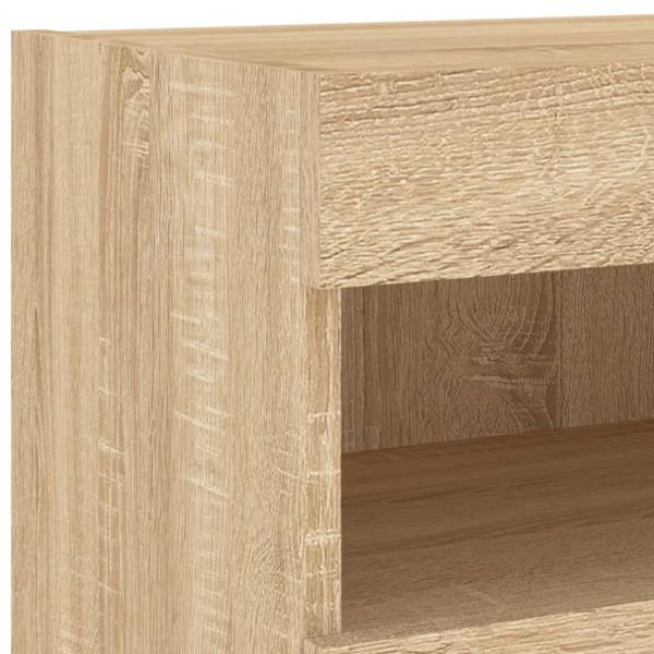 TV-Wandschränke mit LED-Leuchten 2 Stk. Sonoma-Eiche 80x30x40cm