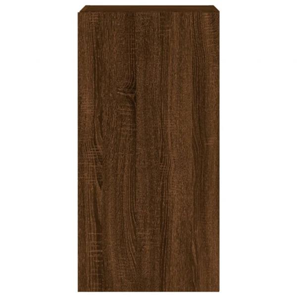 TV-Wandschrank mit LED-Leuchten Braun Eichen-Optik 40,5x35x80cm