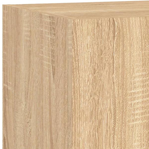 TV-Wandschrank mit LED-Leuchten Sonoma-Eiche 80x35x31 cm
