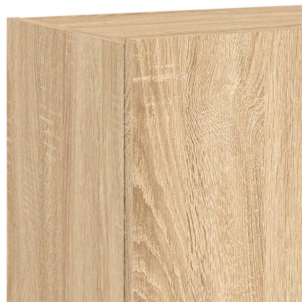 TV-Wandschrank mit LED-Leuchten Sonoma-Eiche 100x35x41 cm