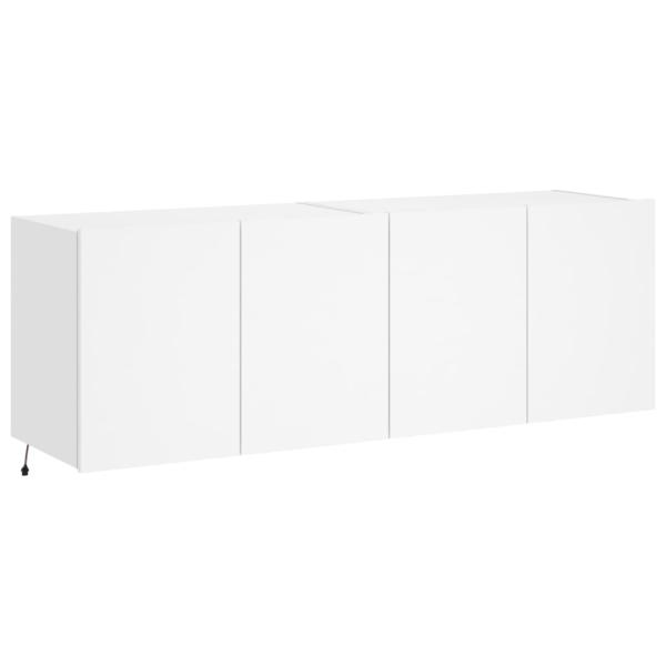 ARDEBO.de - TV-Wandschränke mit LED-Leuchten 2 Stk. Weiß 60x35x41 cm