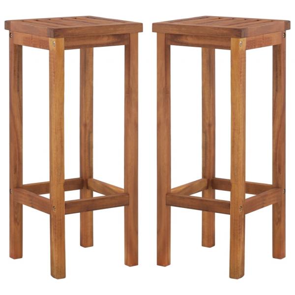 ARDEBO.de - Barhocker 2 Stk. Massivholz Akazie