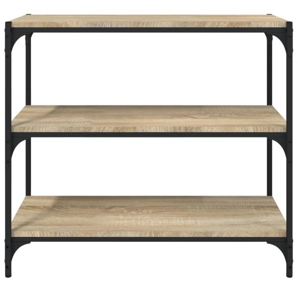 Bücherregal Sonoma-Eiche 80x33x70,5 cm Holzwerkstoff und Stahl
