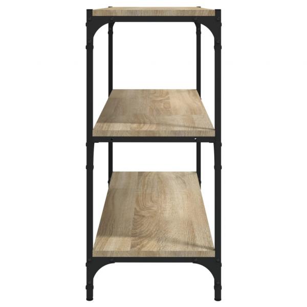 Bücherregal Sonoma-Eiche 80x33x70,5 cm Holzwerkstoff und Stahl