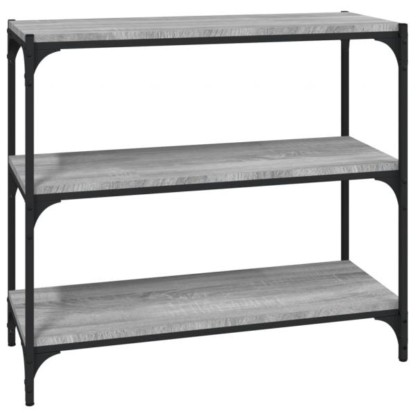 ARDEBO.de - Bücherregal Grau Sonoma 80x33x70,5 cm Holzwerkstoff und Stahl