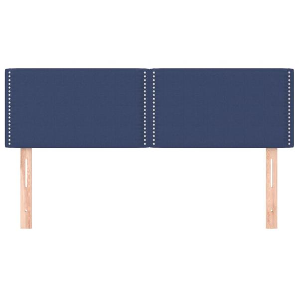 Kopfteile 2 Stk. Blau 72x5x78/88 cm Stoff