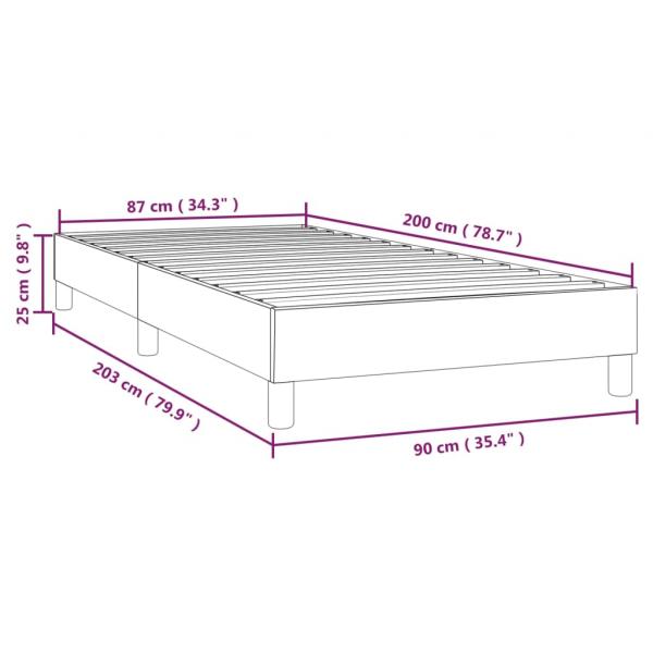 Bettgestell Schwarz 90x200 cm Kunstleder