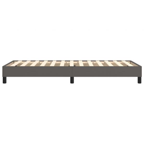 Bettgestell Grau 90x200 cm Kunstleder
