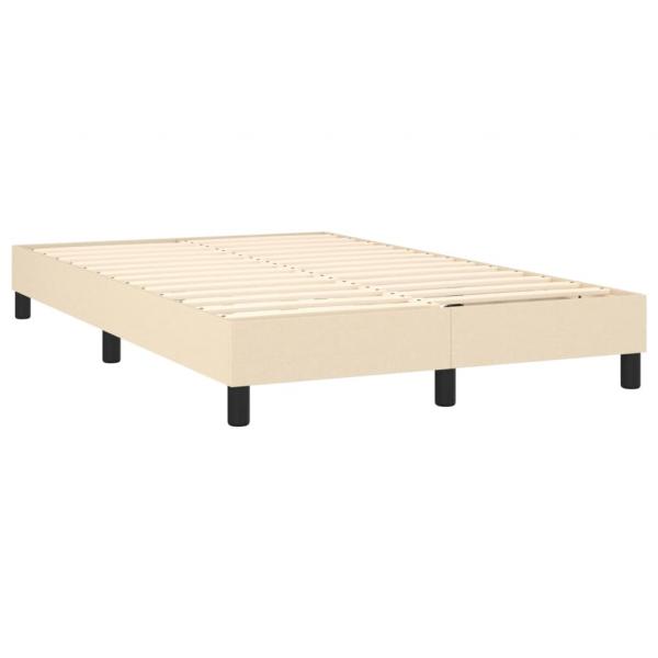 Boxspringbett mit Matratze & LED Creme 120x200 cm Stoff