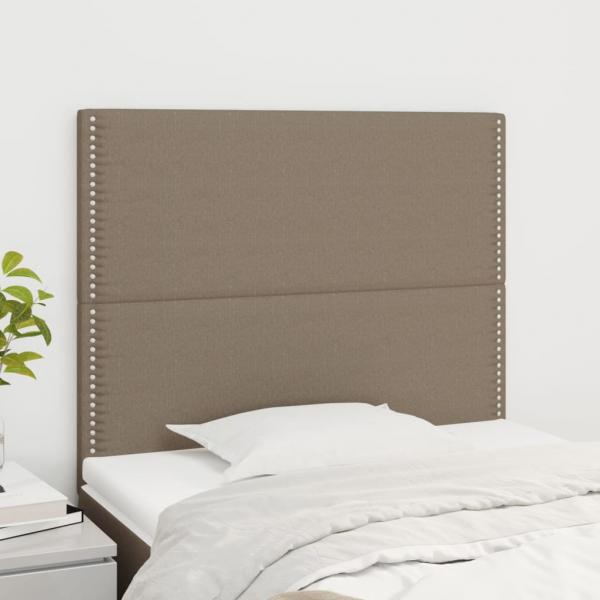 ARDEBO.de - Kopfteile 2 Stk. Taupe 80x5x78/88 cm Stoff