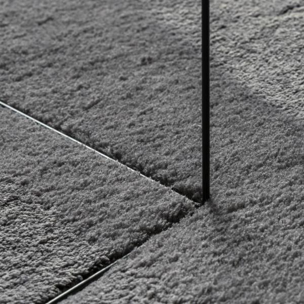 Teppich HUARTE Kurzflor Weich und Waschbar Anthrazit Ø 160 cm