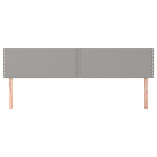 Kopfteile 2 Stk. Hellgrau 80x5x78/88 cm Stoff